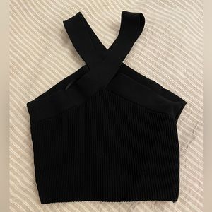 Aritzia Babaton Sculpt Knit Criss Cross Cropped Tank